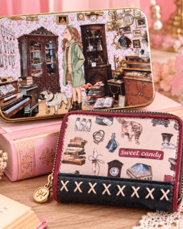 Cartera con lata Sweet Candy burdeos