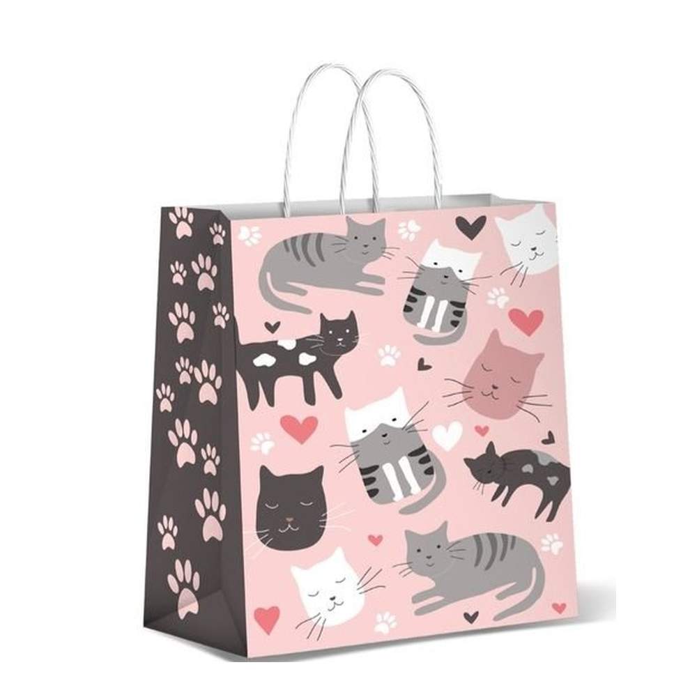 Bolsa papel regalo gatitos