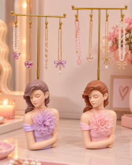 Porta joyas mujer con flor