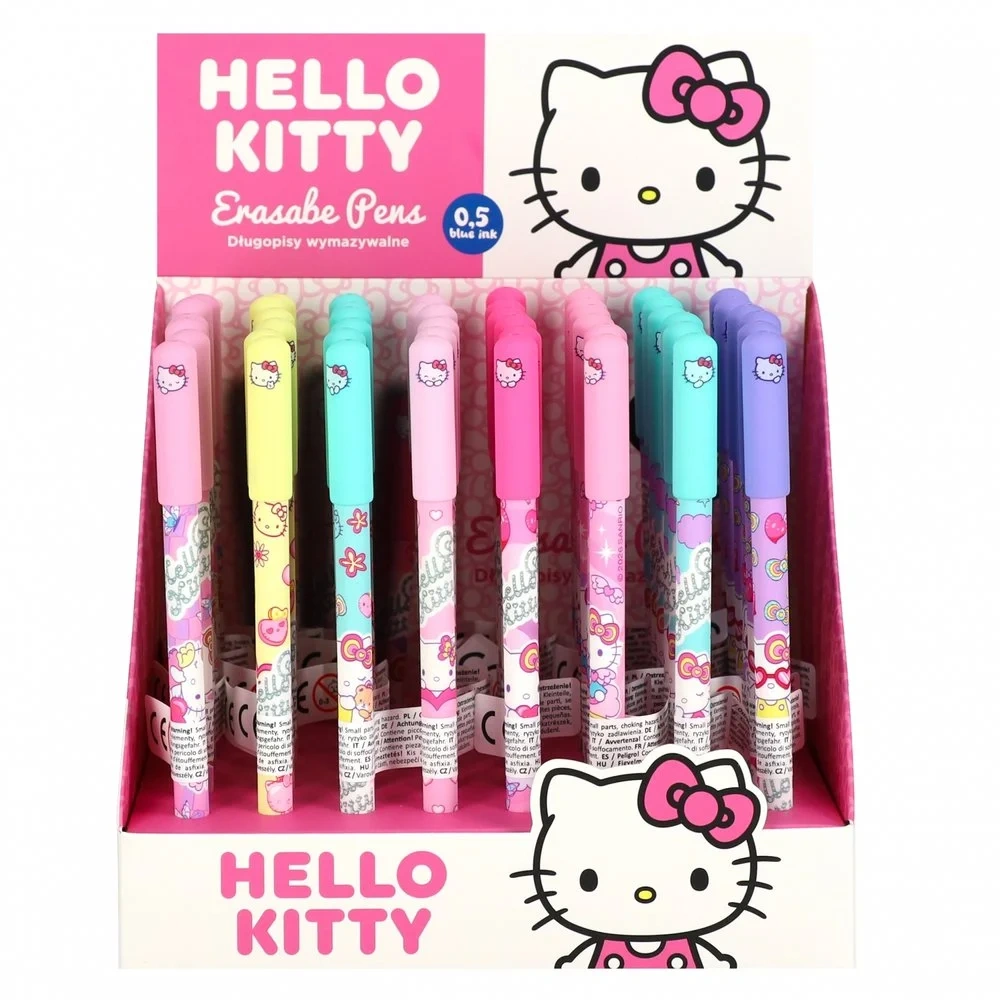 Bolígrafos borrables Hello Kitty colores pastel