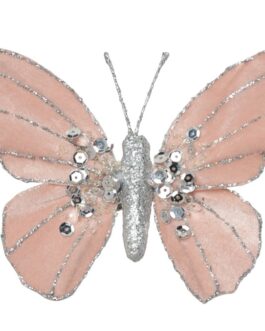 Mariposa decorativa rosa
