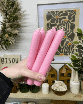 Velas rosas decorativas