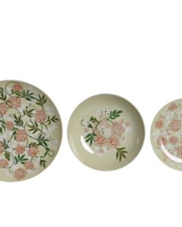 Vajilla floral porcelana